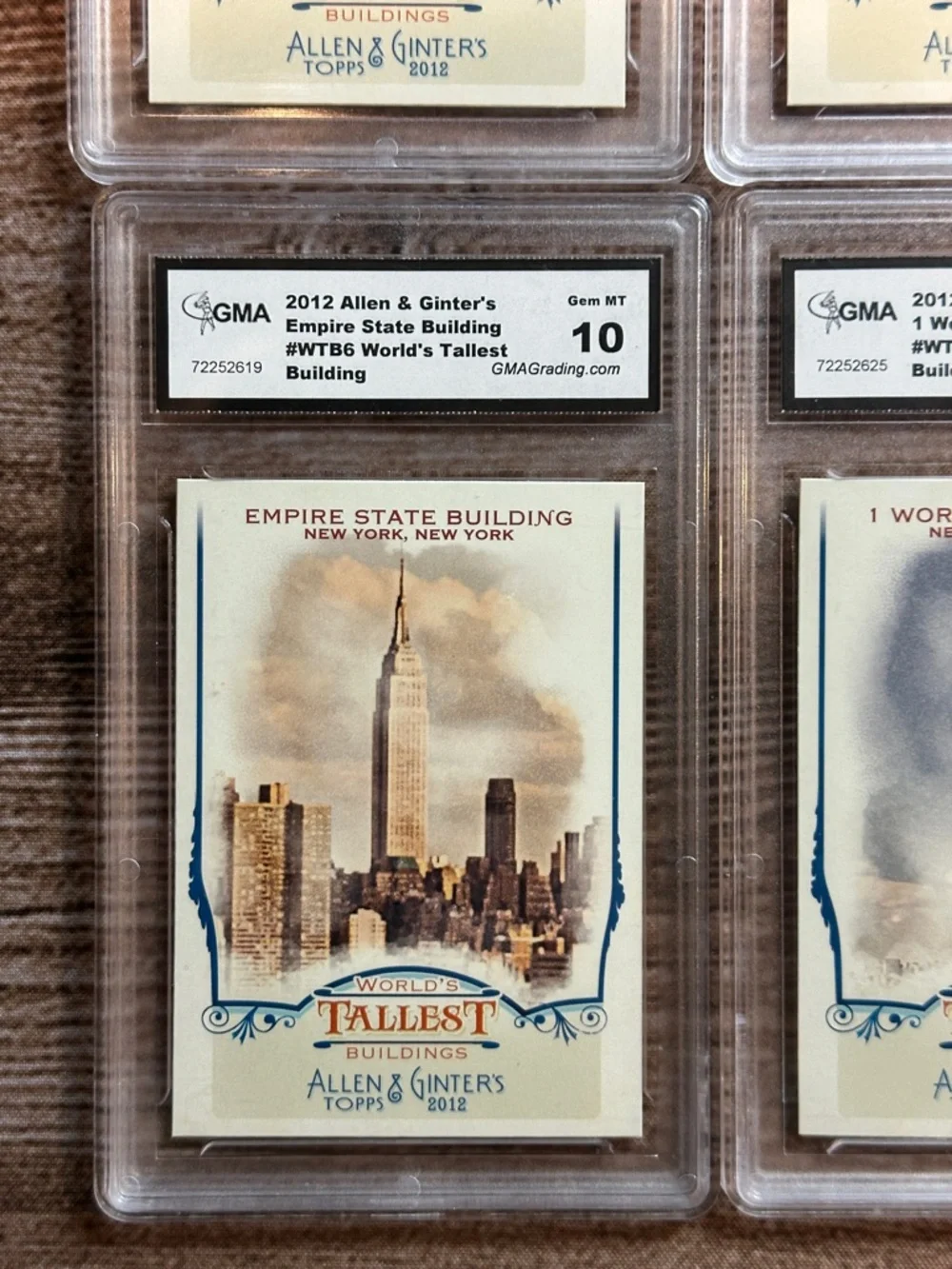 Lot of 8 - 2012 Allen & Ginters World Tallest Buildings - GMA graded Gem MT 10’s - Picture 6 of 9